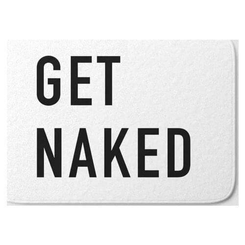 HOT Bathroom Rugs Get Naked Bath Mat Flannel Absorbent Non Slip Doormat for Entrance Door