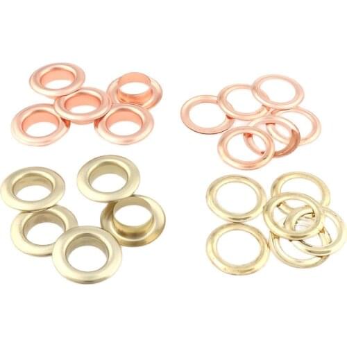 Garment eyelets scrapbooking with grommets Rose gold Inner diameter 13mm for Jeans Curtain Sewing Accessories Handmade Craft DIY