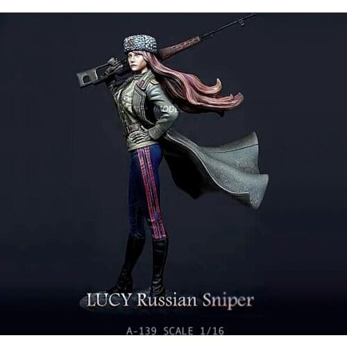 1/16 Resin Figure Kits female sniper soldier model self-assembled A-139