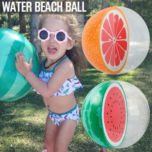 Inflatable Water Beach Ball Watermelon Orange Shape Beach Pool Party Summer Balloons Sport Ball Float Toys for Children Adult