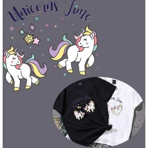 Unicorn Patches Unicorn Watermelon Heat Transfer Iron On Transfers Stripe On Clothes Cute Clothing Coat Diy Accessory Patches