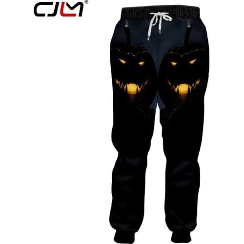 CJLM Halloween New Gothic Mens Spandex Pants 3D Sweatpants Printed Funny Pumpkin Street Wear Trousers Recommend