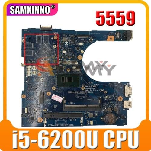 Original Laptop motherboard For DELL Inspiron 5559 Mainboard CN-0FV59D 0FV59D LA-D071P SR2EY DDR3