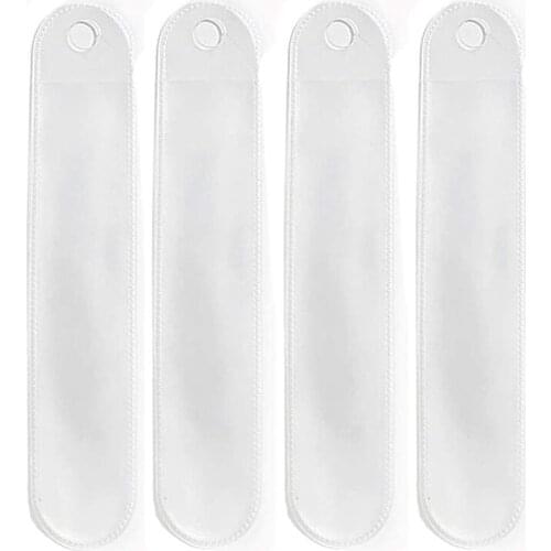 Transparent Plastic Pencil Case Single Pen Sleeve Pen Case Ballpoint Pen Pencil Gift Packaging Bag School Office 50Pcs