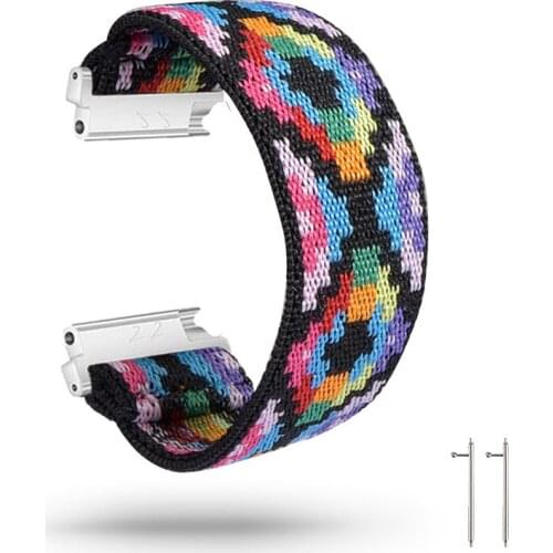 For Samsung Galaxy Watch Elastics Strap Fashion Casual Printing Nylon Watchband Adjustable Replace Band For Active2 GearS3 Watch