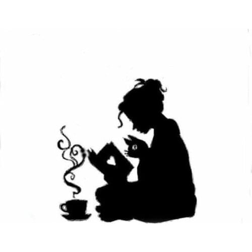 Reading Girl and Cat Cutting Dies Carbon Metal Steel Stencils For DIY Scrapbooking Cards Embossing album Craft Cut Die 110*106mm