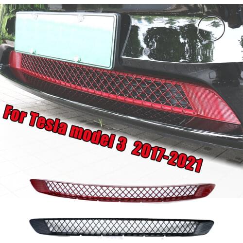 Car Front Bumper Lower Racing Grilles for Tesla Model 3 2017-2021 Insect-proof Net Mid-net Air Inlet Mesh Protection Modified