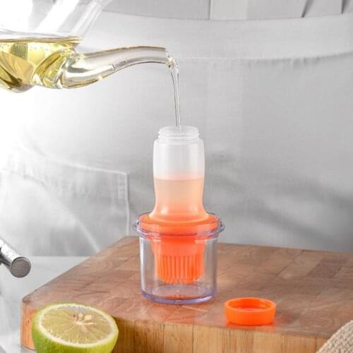 Barbecue Brush Bottle Resistant Silicone Baking BBQ Oil Butter Mustard Seasoning Pastry Brush Bottle Household Kitchen Tool