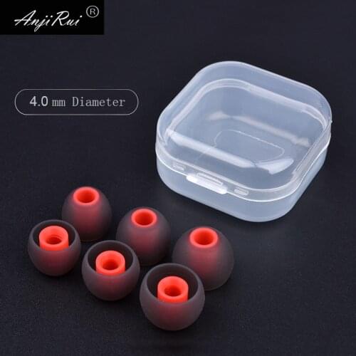 6 pcs/3pair ANJIRUI 4.0mm (L m s) silicone Ear Pads for in-Ear Headphones Silicone eartips/Ear sleeve Headset Accessories