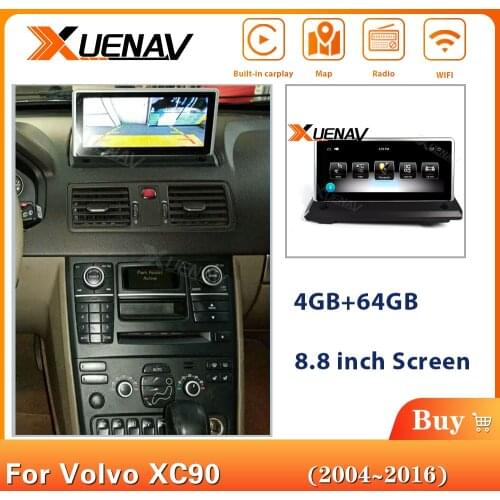 Car DVD Player Android Tesla Style 4+64G For Volvo XC90 2004-2016 Car GPS Navigation Stereo Head Unit Multimedia Radio