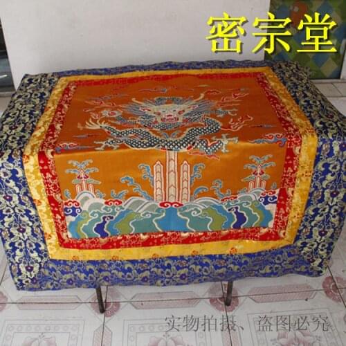 Buddhist Decoration Tablecloth Supplies Tibetan Dragon Cloth Tibetan Table Circumference Brocade Fabric1.2m*1.2m