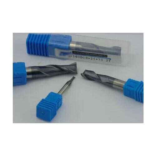 Carbide end mill 2F-6*6*21*75 2 Flute cnc controller spindle carbide,extended length milling cutter,the lathe tool,coating:NANO