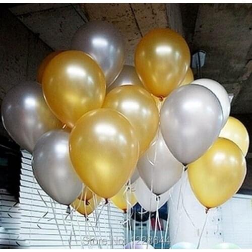 Wedding decoration Event Party suppplies Metallic air balloons Golden and Silver color Thick 2.2g Good quality 200pcs/lot