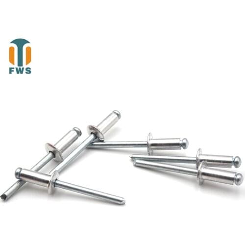 20PCS M5 18-25 mm Multi Sizes DIN EN ISO15977 GB/T12618.1 Aluminium Open End Round Head Blind Rivet for Furniture Car Aircraft