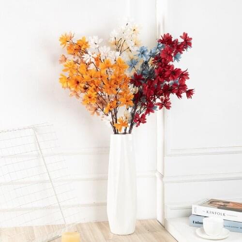 1pc happiness flower artificial silk flowers diy home living room ornaments wedding road guide decoration fake flowers
