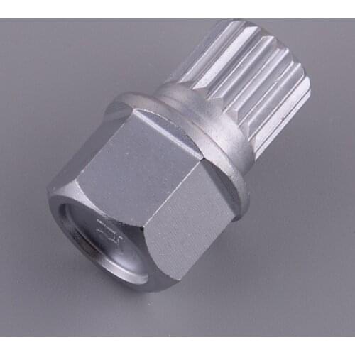 18 Teeth Anti-Theft Locking Wheel Nut Bolt Key Accessories Metal Silver Fit For BMW Mini Cooper