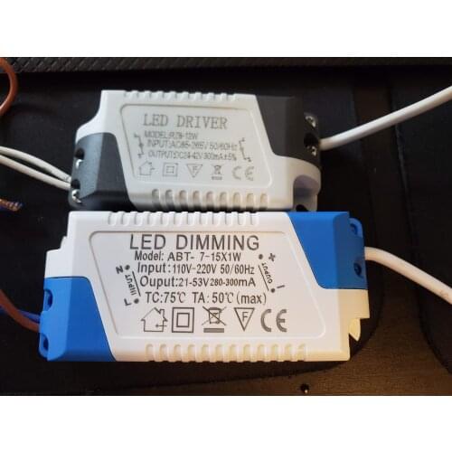 30pcs 8-12W not dimmable driver and 15pcs 7-15W Dimming Driver