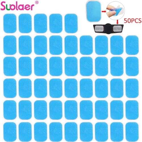 50PCS Gel Pads for EMS Abdominal ABS Trainer Weight Loss Hip Muscle Stimulator Exerciser Replacement Massager Gel Patch Dropship