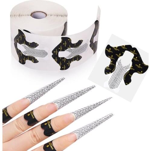 BORN PRETTY Pro 500Pcs Nail Forms Tips For Acrylic UV Gel Polish Extension Form Professional Nail Art Mold Manicure Tools Set