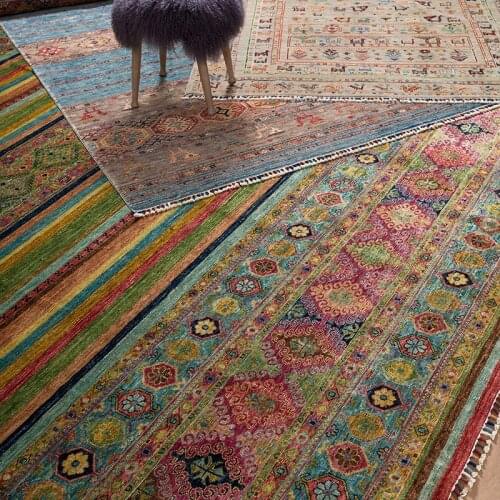 Afghanistan Gabbeh Collection Level Luxury House Villa Court Wind Bedroom A Living Room Nation Wind Manual Wool Carpet