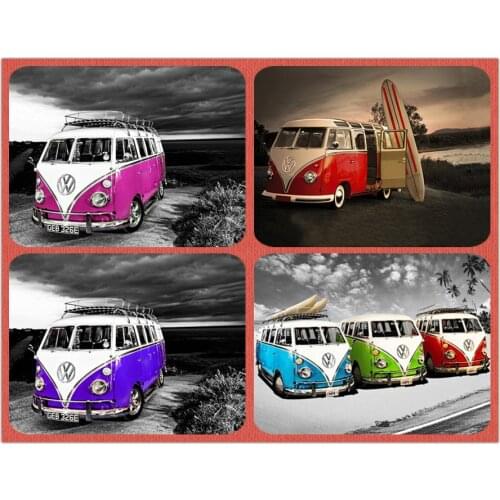 5d diy diamond embroidery VW car bus diamond painting Cross Stitch full round drill Rhinestone mosaic home decoration MX