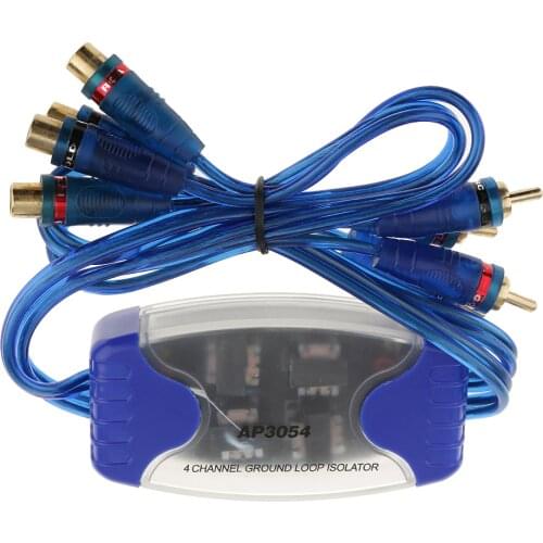 AP3054 Four Channels Ground Loop Isolator Audio Curciut Remove Noise Filter 4 RCA