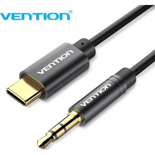 Vention USB Type C to 3.5mm Audio Cable Aux Cable Flexible Spring cord to Car Stereo Speaker Headset Type-C for Letv Xiaomi 6