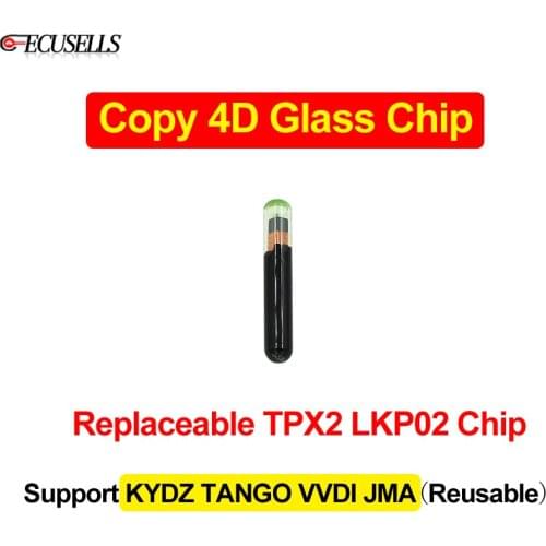 Car Key Chip Copy 4D Glass Chip Replaceable TPX2 LKP02 Chip Can Support KYDZ TANGO VVDI JMA Machine（Reusable