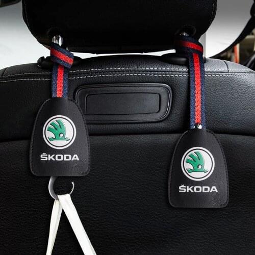 1/2Pcs Car Seat Back Hook Portable Hanger Holder Storage For Skoda Fabia 2 3 Karoq Kodiaq Octavia 3 Superb 2 3 Combi Yeti
