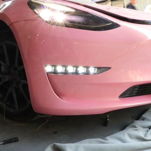 For 2017-2021 Tesla Model 3 Sports Car Front Fog Light Driving Lamp Tesla Model 3 Accessories UP-Level Replacement Assembly