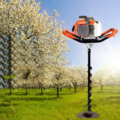 Large Power Drilling Agricultural Single Gasoline Engine Pile Planting Fertilizer Machine Excavating Machine Hole Machine