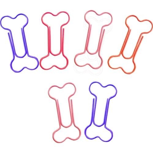 24 Pieces in PVC Box Bone Metal Paper Clip