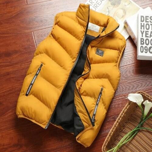Fashion Mens Jacket Men Thicken Waistcoat Sleeveless Vest Spring Thermal Soft Vests Casual Coats Male Cotton Mens Vest