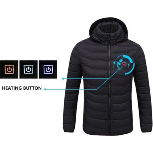 2021 Men Electric USB Heated Camouflage Jacket Men Coat Waistcoat Coat Thermal Softshell Heated Jacket Cotton clothing Heating