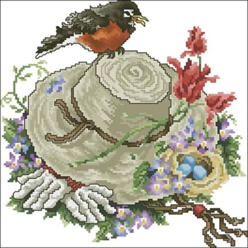 Spring hat patterns Counted Cross Stitch 11CT 14CT 18CT DIY Cross Stitch Kits Embroidery Needlework Sets home decor