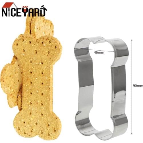 Stainless Steel Fondant Cake Decoration DIY Baking Tools Lovely Dog Bone Shape Cookie Mold Biscuit Mold