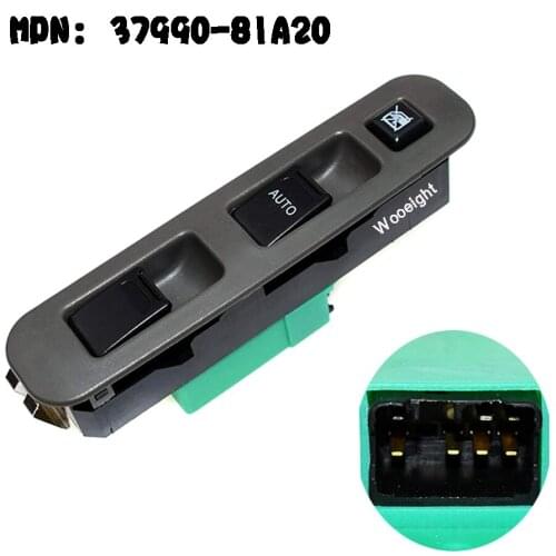 Wooeight 37990-81A20 Electric Power Master Window Switch fit for Jimny FJ Suzuki Carry Alto Ignis Carry 1998 2000 2008 2011 2015