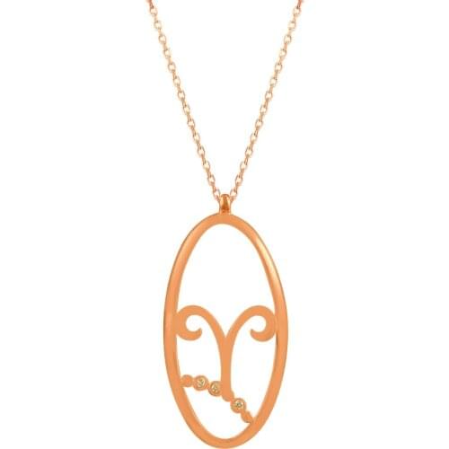 Aries Necklace Constellation Zodiac Sign Dainty Bohemian Necklace 925 Sterling Silver Rose Gold Star Sign Cz Diamond New