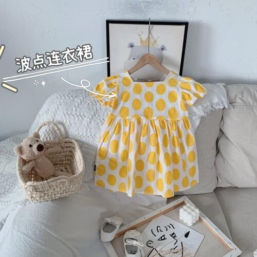 Girls Dress 2021 Summer New Girl Baby Children Bubble Princess Kids Dresses For Party Clothes