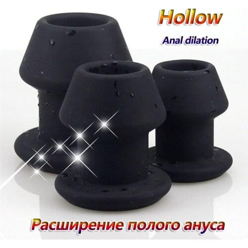 Hollow Anal Plug Expansion Big Butt Plug Huge Soft Silicone Anus Expander Prostate Massager Masturbator Sex Toy For Men Women