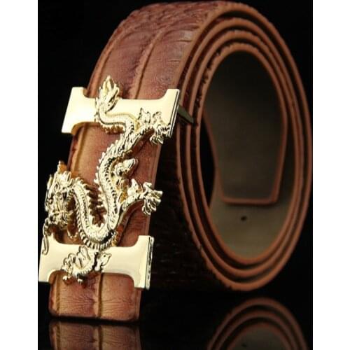 Mens Belt Casual New Crocodile Pattern Retro High-end Faucet Buckle Belt Male Jeans Suit Custom Pants Luxury Mens Waistband