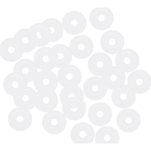 Uxcell Silicone O-Rings 4mm OD, 1mm Inner Diameter, 1.5mm Width, Seal Gasket White 30Pcs