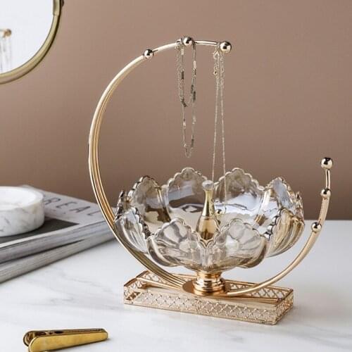 Glass Fruit Tray Creative Light Luxury Living Room Coffee Table Snacks Modern Home Accessories Candy Storage Box