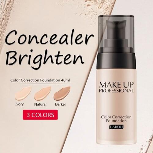 Moisturizing Concealer Liquid Foundation Makeup Oil Control Skin-friendly Matte Long-lasting Makeup Brighten Skin Tone TSLM1