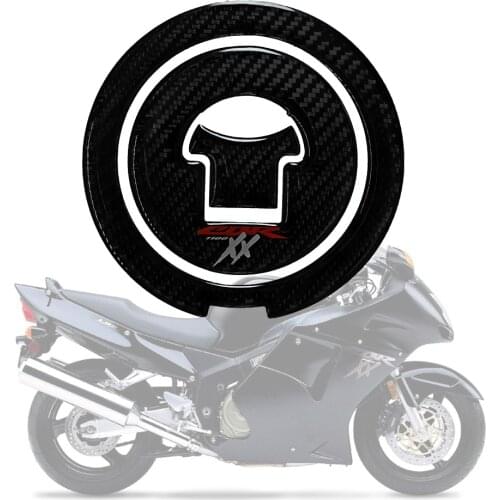 3D Carbon-look Motorcycle Gas Oil Fuel Cap Cover Decal Carbon Fiber Sticker Protect for HONDA CBR1100XX CBR 1100 XX 1999 - 2003
