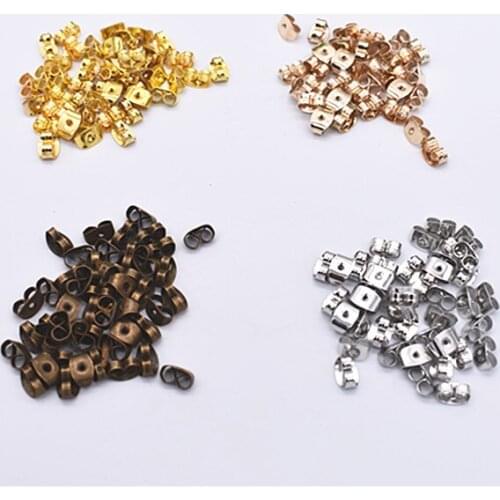 100pcs/lot 4 Colors Earring Backs Earring Plugs DIY Jewelry Findings & Components Accessories