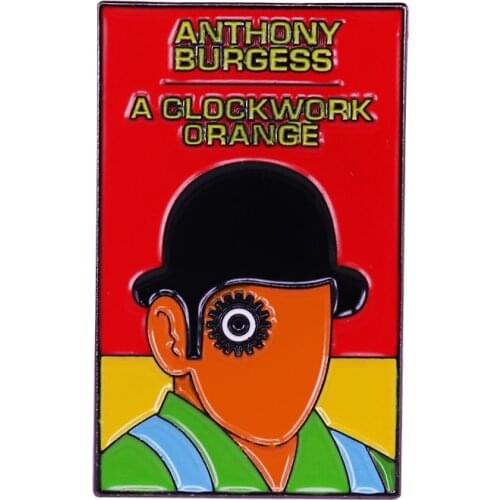 Baddies in Books Alex A Clockwork Orange Enamel Metal Badges Lapel Pin Brooches Jackets Jeans Fashion Jewelry Accessories