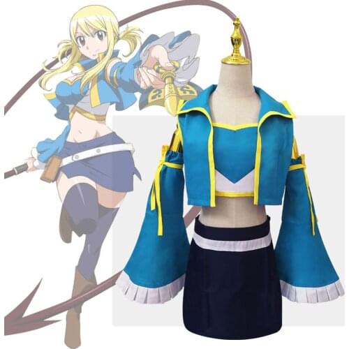 Anime Fairy Tail Lucy Heartfilia Seven Years After Cosplay Costume Women Girl Clothing Dress