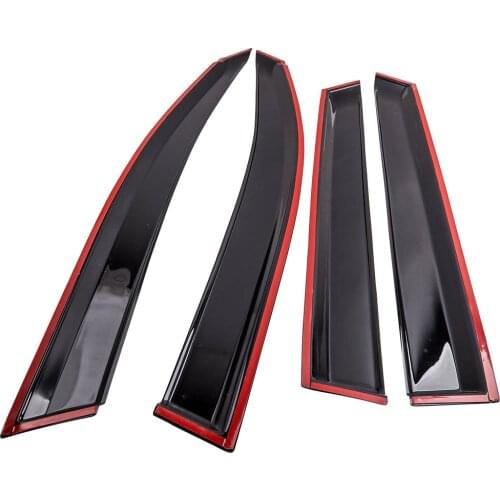 4x Smoke Acrylic Window Visor Sun Rain Guard Vent Shade for Honda Odyssey 2005-2007 Left, Right, Front, Rear