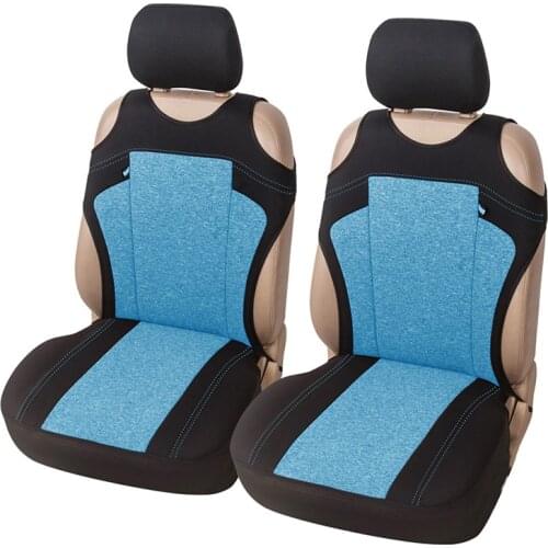 AUTOYOUTH T-shirt Breathable Car Front Seat Cover Premium Polyester Double Seat Cover Car Seat Comfortable Vest Seat Cover